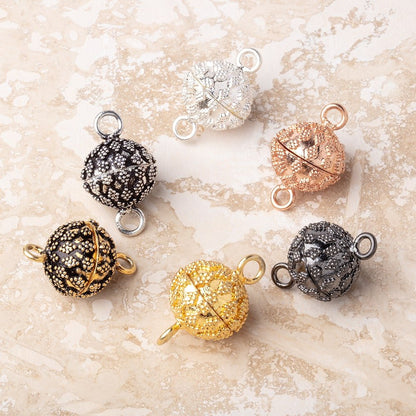 15.5mm Miligrain Kite Design Magnetic Clasp 1 piece