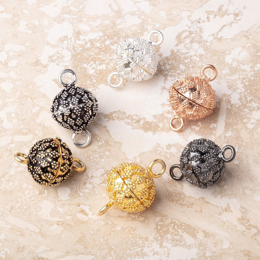 15.5mm Miligrain Kite Design Magnetic Clasp 1 piece