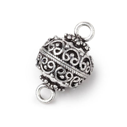 15mm Bali Design Round Magnetic Clasp 1 piece