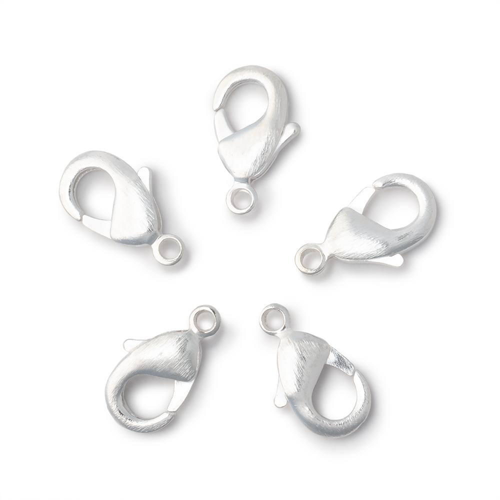 15mm Brushed Lobster Clasp Set of 5 Pieces