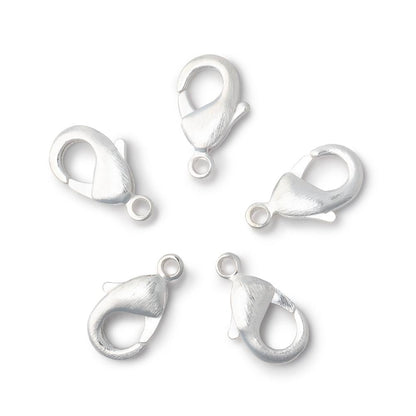 15mm Brushed Lobster Clasp Set of 5 Pieces