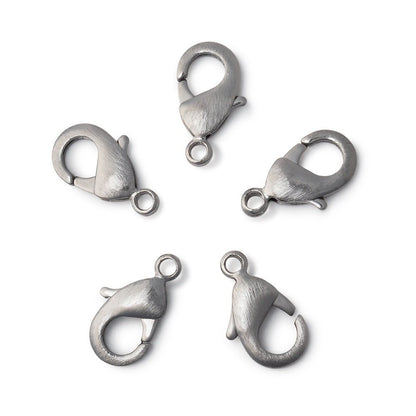 15mm Brushed Lobster Clasp Set of 5 Pieces