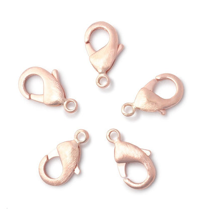 15mm Brushed Lobster Clasp Set of 5 Pieces