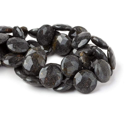 15mm Celestial Quartz faceted coin beads 8.5 inch 15 pieces