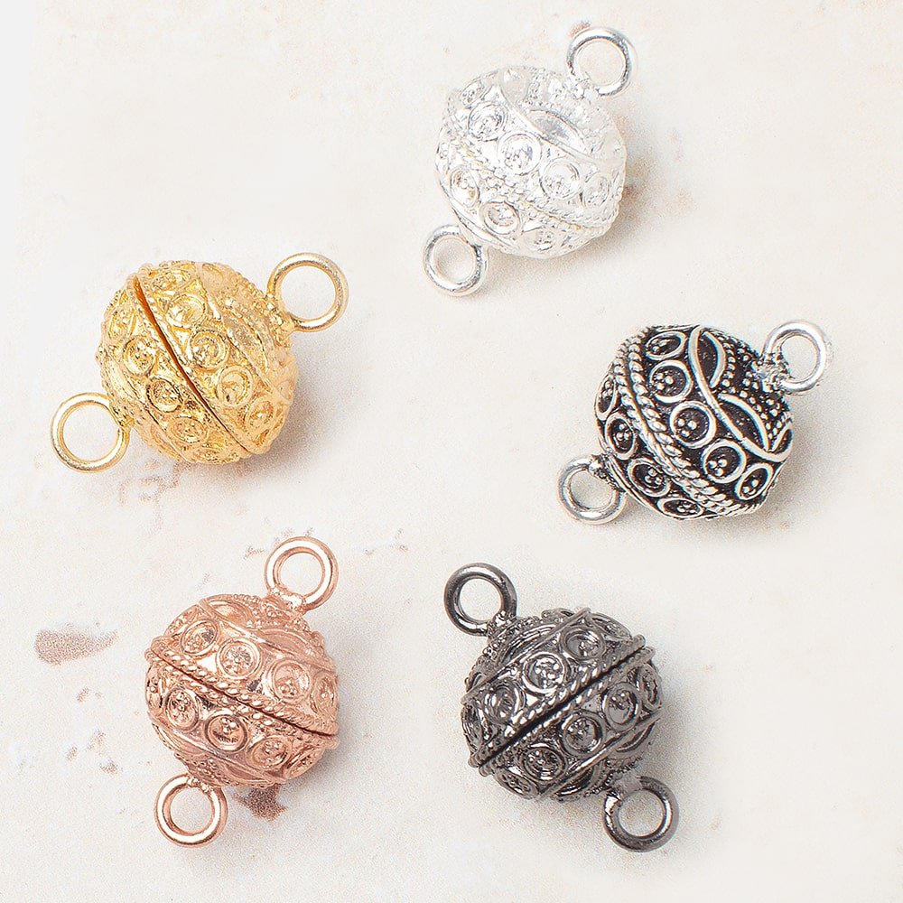 15mm Circle Design Magnetic Clasp 1 piece