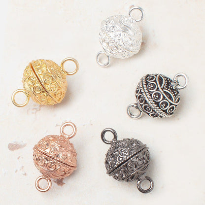 15mm Circle Design Magnetic Clasp 1 piece