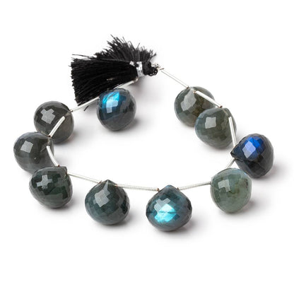 15mm Labradorite Faceted Candy Kiss Beads 7 inch 10 pieces AA