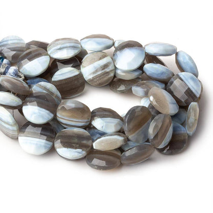 15mm Owyhee Natural Blue Opal faceted coins 8 inch 13 beads A