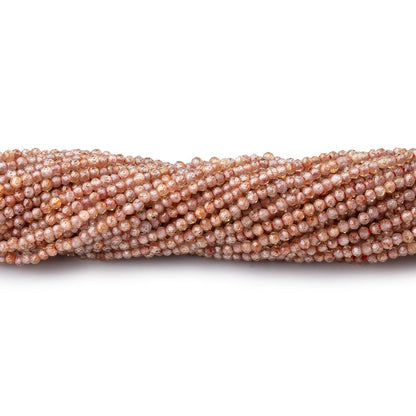 1.5mm Red Zircon Micro Faceted Rondelle Beads 12.5 inch 233 pieces AA
