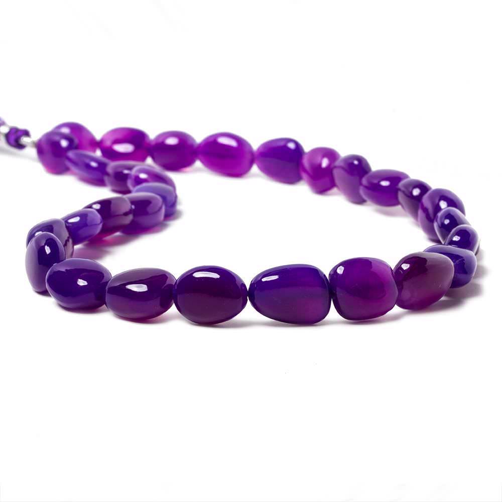 15mm Shaded Purple Chalcedony Plain Nugget Beads 16 inch 28 pieces