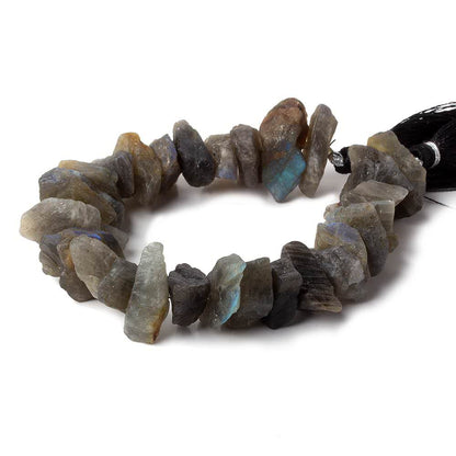 15x10-19x12mm Labradorite center drilled Natural Crystal Chip beads 7.5 inch 26 beads