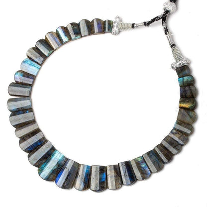 15x10-20x11mm Labradorite double drilled plain shape collar 40 beads