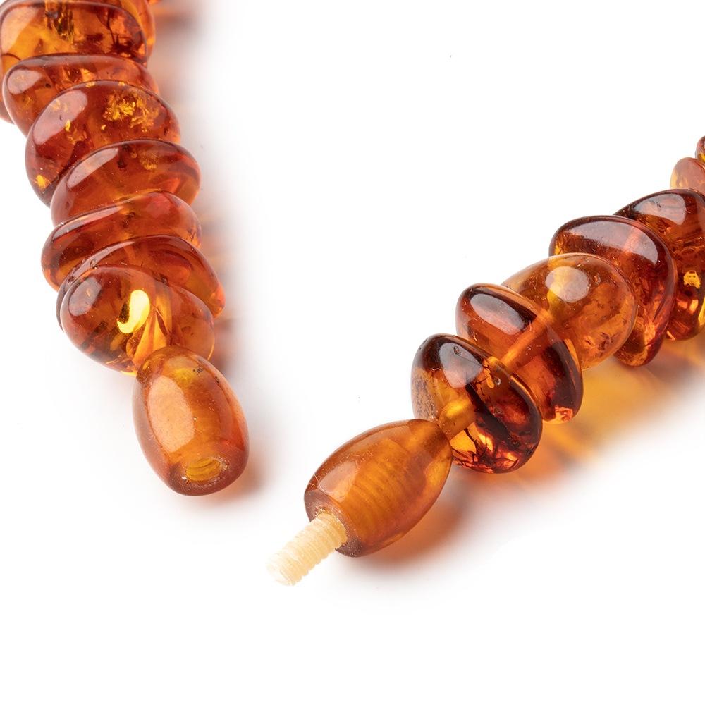 15x10-23x17mm Baltic Amber Plain Nugget Beads 20 inch 90 pieces