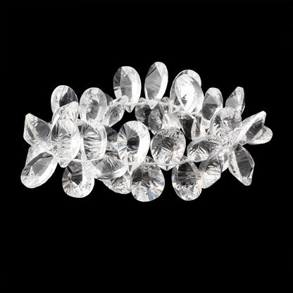 15x10mm Crystal Quartz Double Pavilion Faceted Pear Beads 8 inch 39 pieces