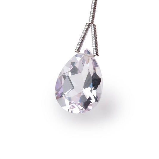 15x10mm Pink Amethyst Pavilion Faceted Pear Focal 1 Bead AAA