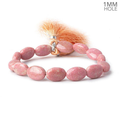 15x10mm Thulite Plain Oval Beads 8 inch 13 pieces A 1mm drill hole