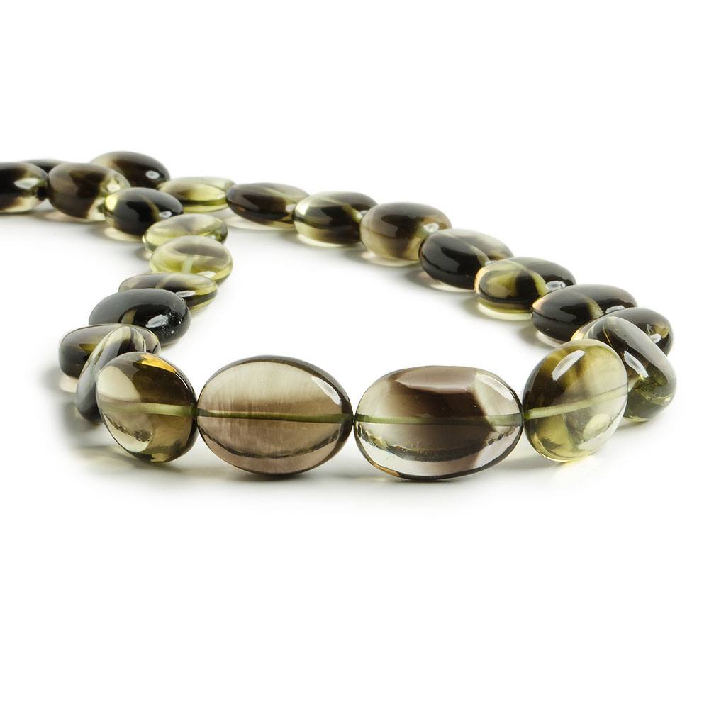 15x11-16x13mm Bi-colored Quartz Straight Drill Oval 16 Inch 27 Beads