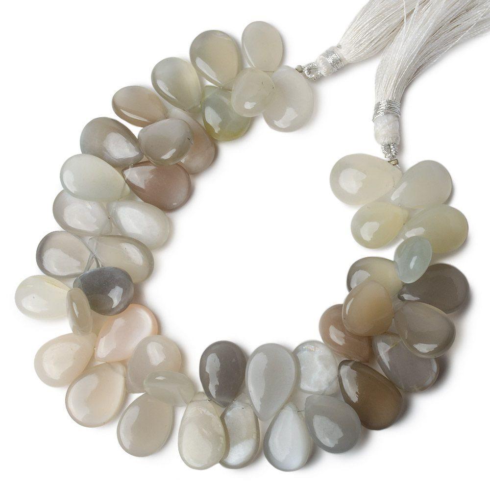 15x11-18x12mm Multi Color Moonstone Plain Pear Beads 8.5 inch 44 pcs AA