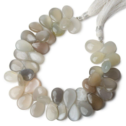 15x11-18x12mm Multi Color Moonstone Plain Pear Beads 8.5 inch 44 pcs AA