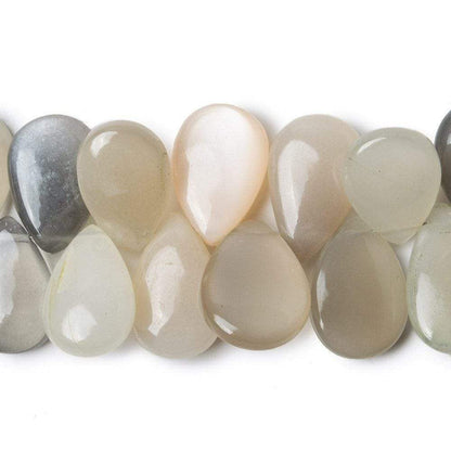 15x11-18x12mm Multi Color Moonstone Plain Pear Beads 8.5 inch 44 pcs AA
