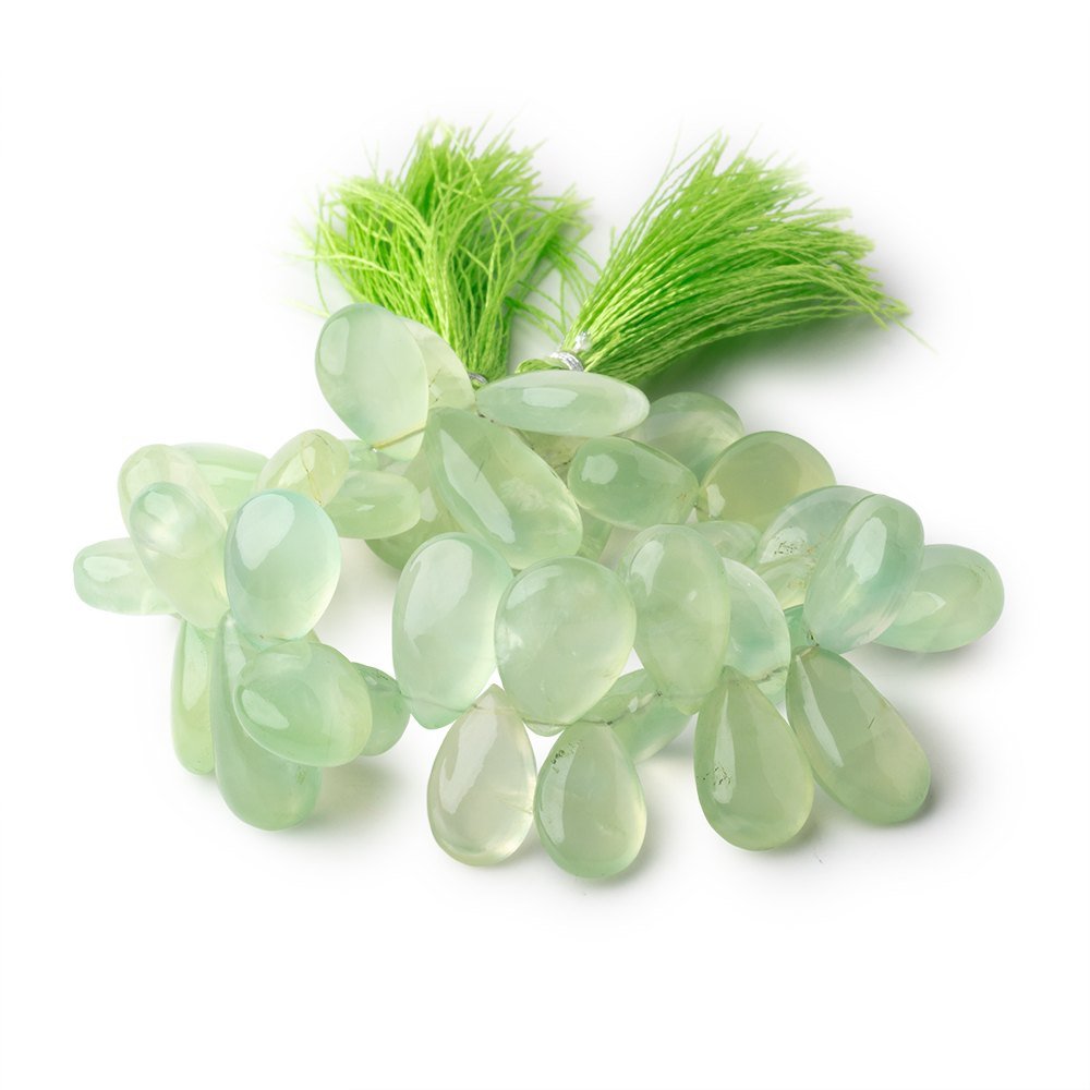 15x11-20x15mm Prehnite Plain Pear Beads 7.5 inch 40 pieces