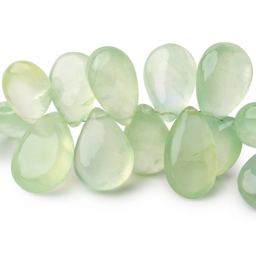 15x11-20x15mm Prehnite Plain Pear Beads 7.5 inch 40 pieces