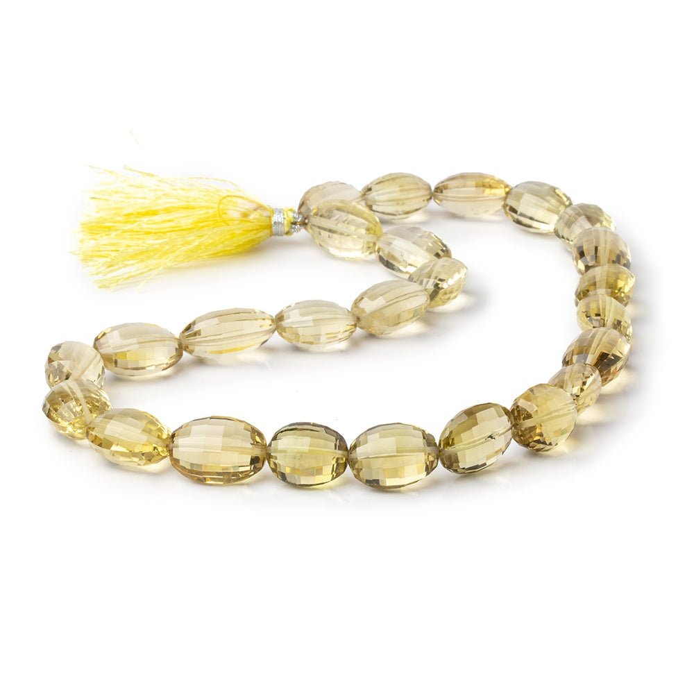 15x12-19x14mm Lemon Quartz Faceted Ovals 16 inch 25 beads AAA