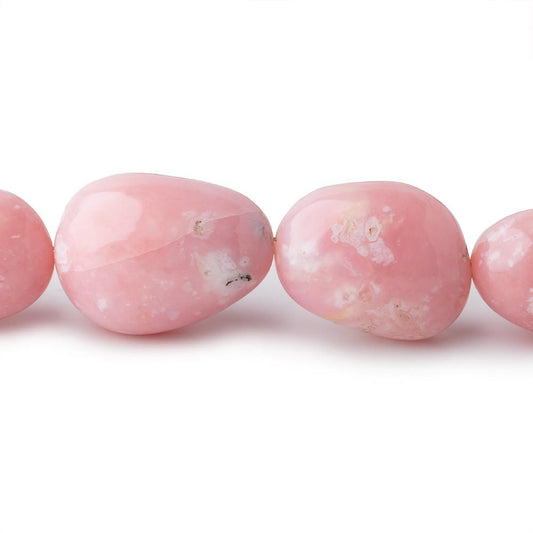 15x12-24x18mm Pink Peruvian Opal Plain Nugget Beads 20 inch 28 pieces AAA