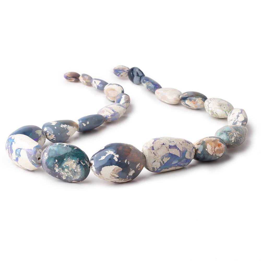 15x12-37x26mm Australian Opal with Matrix Plain Nuggets 22 inch 22 Beads AA