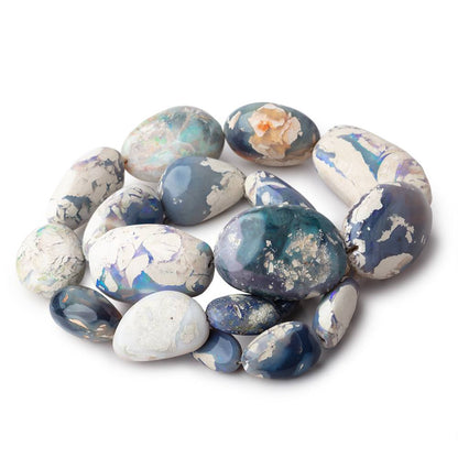 15x12-37x26mm Australian Opal with Matrix Plain Nuggets 22 inch 22 Beads AA