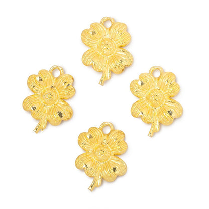 15x12mm Flower Pendant Charm Set of 4 pieces