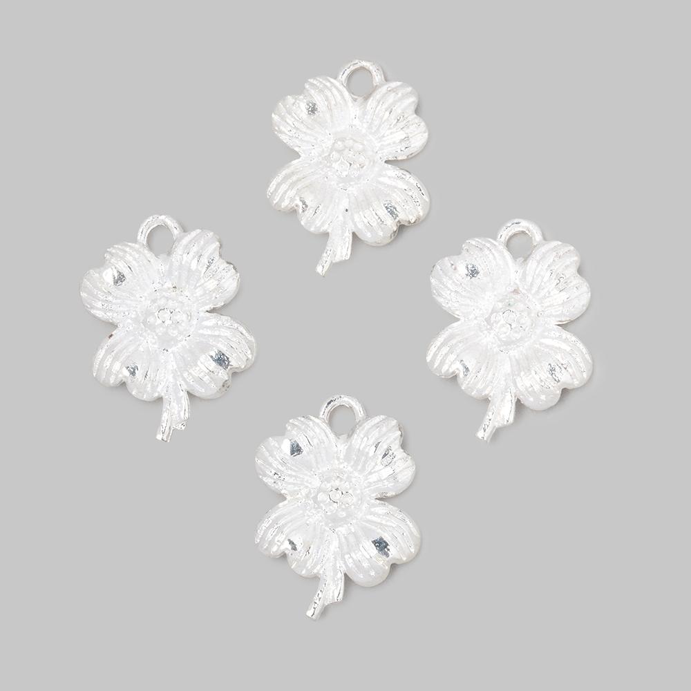 15x12mm Flower Pendant Charm Set of 4 pieces