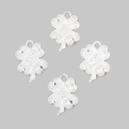 15x12mm Flower Pendant Charm Set of 4 pieces