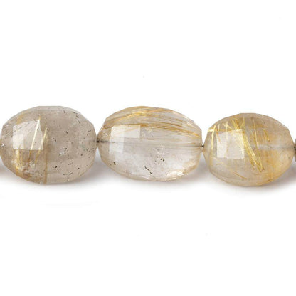 15x12x10-18x13x10mm Rutilated Quartz faceted oval beads 15.5 inch 16 pieces AA