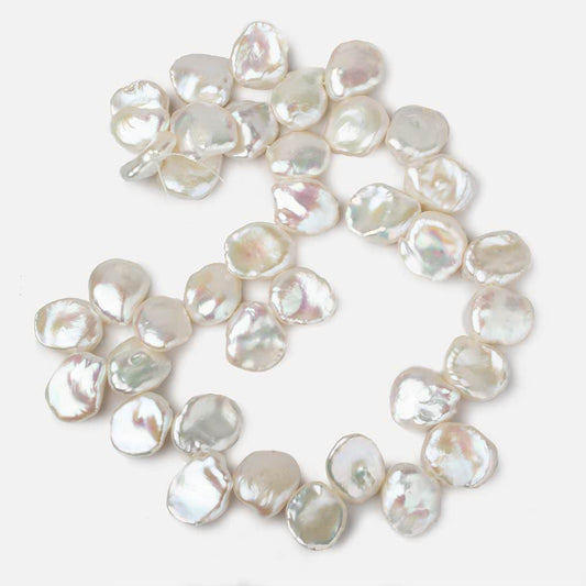 15x13-18x15mm Cream Top Drilled Keshi Freshwater Pearls 15.5 inch 38 pieces AAA