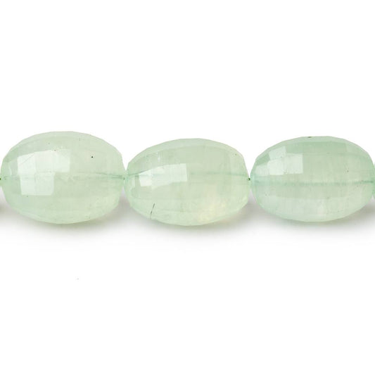 15x13-19x13mm Prehnite Checkerboard Faceted Oval Beads 14 inch 23 pieces