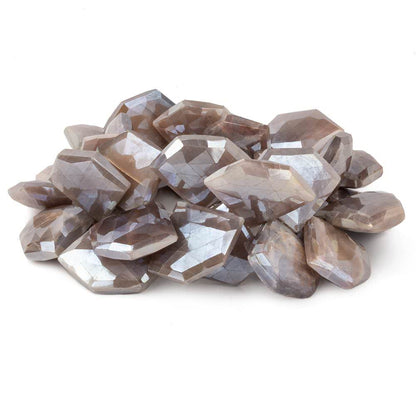 15x19-19x24mm Mystic Chocolate Moonstone Faceted Pentagonals 8 inch 29 beads