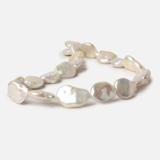 15x19-20x15mm Off White Straight Drill Baroque Freshwater Pearl 16 inch 21 pcs