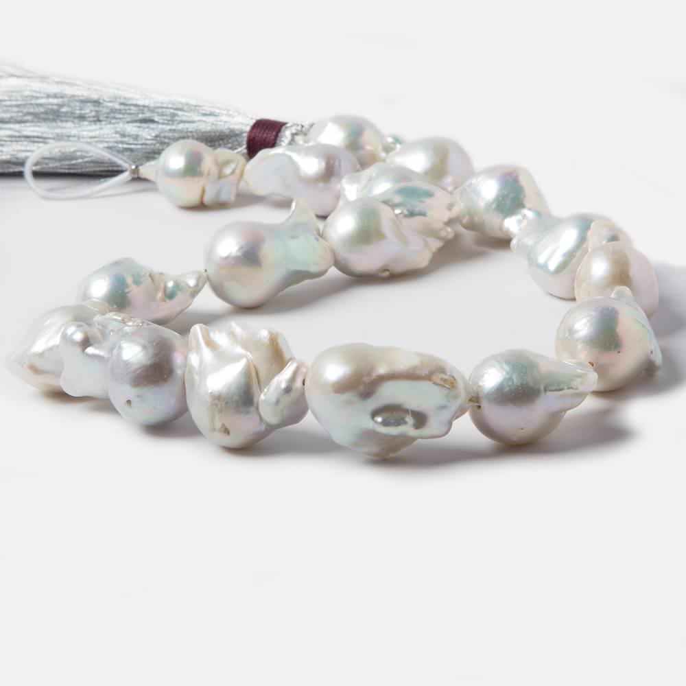 15x2-19x15mm Off White Ultra Baroque Freshwater Pearl 15.5 inch 20 pcs