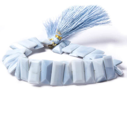 15x7mm Owyhee Denim Blue Opal Emerald Cut Beads 7.75 inch 28 pieces