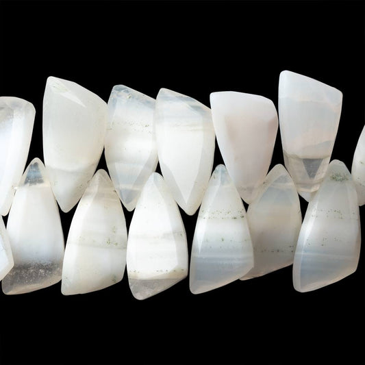 16-17mm Banded Agate Faceted Fancy Briolette 7.5 inch 46 Beads AA