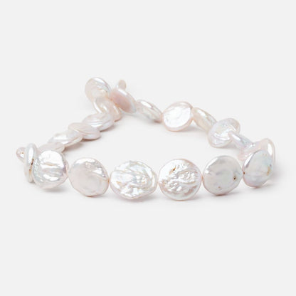 16-18mm Rosé White Coin Freshwater Pearls 15.5 inch 23 Beads