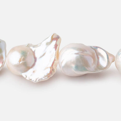 16-20mm Creamy White Ultra Baroque Pearls 15.5 inch 19 Beads AA