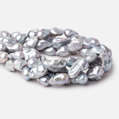 16-21mm Lilac Silver Ultra Baroque Freshwater Pearls 15.5 inch 18 Beads AA