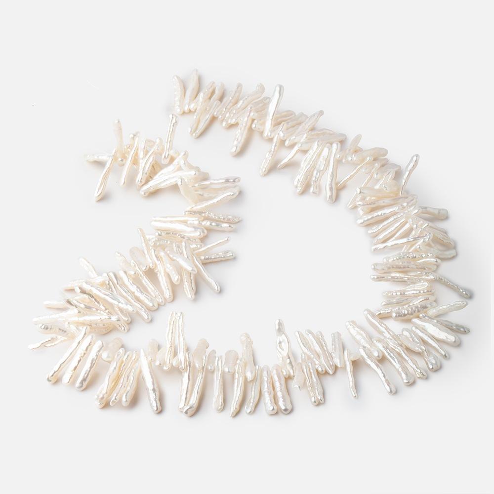 16-22mm Creamy White Biwa Top Drilled Freshwater Pearls 16 inch 136 beads