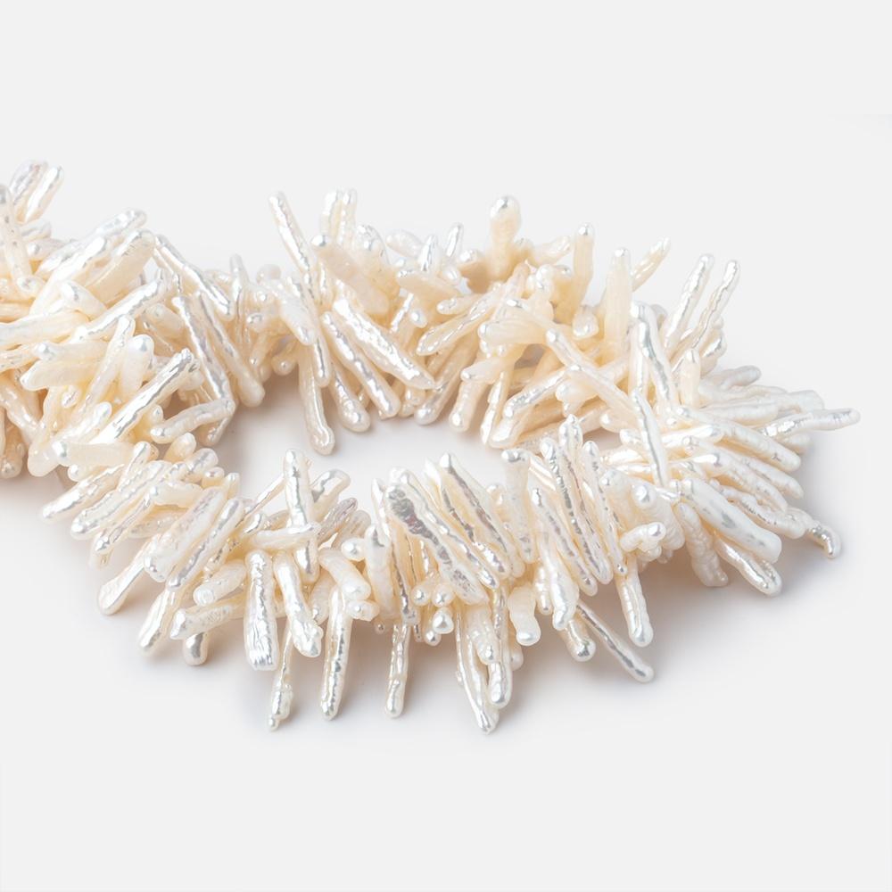 16-22mm Creamy White Biwa Top Drilled Freshwater Pearls 16 inch 136 beads