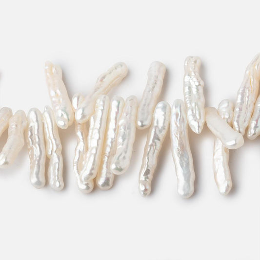 16-22mm Creamy White Biwa Top Drilled Freshwater Pearls 16 inch 136 beads