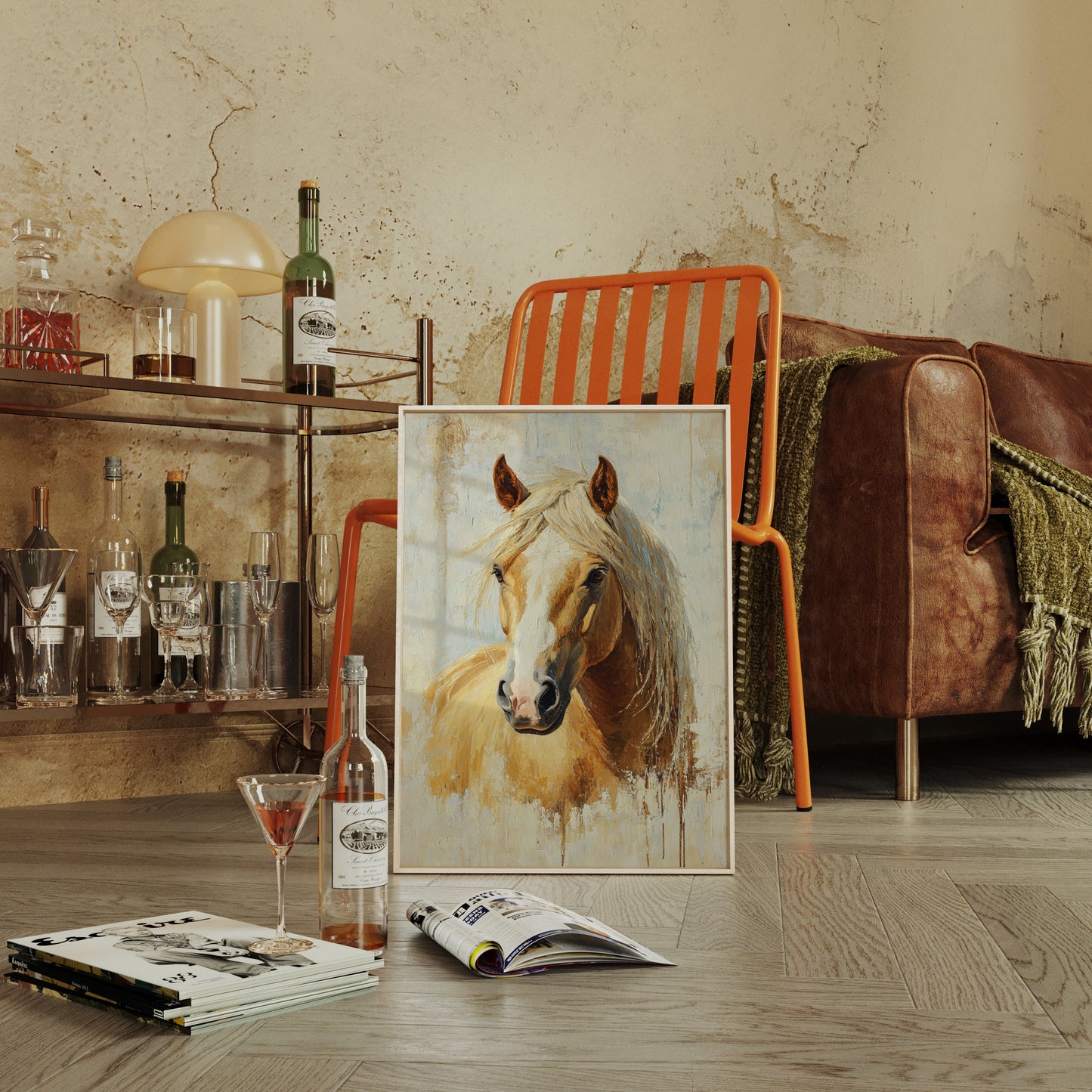 Golden Palomino in Brushstroke Light