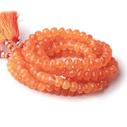 8-11mm Carnelian Faceted Rondelle Beads 16 inch 57 pieces