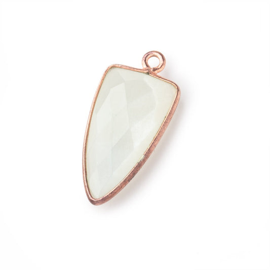 21x10mm Rose Gold Bezel White Moonstone Point Pendant 1 piece